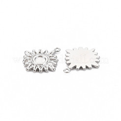 304 Stainless Steel Pendant Enamel Settings&nbsp;STAS-N097-141P