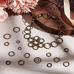 360Pcs 4 Styles Alloy Soldered Closed Jump Rings&nbsp;KK-PH0010-13AB