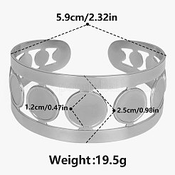 Elegant 304 Stainless Steel Cuff Bangles&nbsp;CK0580-1