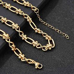 304 Stainless Steel Oval Infinity Link Chain Necklaces for Women Men&nbsp;NJEW-K249-20C-G