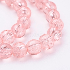 Spray Painted Crackle Glass Beads Strands&nbsp;CCG-Q001-6mm-03