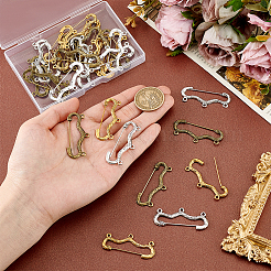 30Pcs 3 Styles Alloy Brooch Findings&nbsp;FIND-PH0027-39