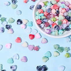 200Pcs 2 Styles Opaque Acrylic Beads&nbsp;OACR-SP0002-11