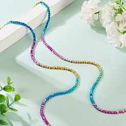 2 Strands Gradient Color Electroplated Synthetic Non-magnetic Hematite Beads Strands&nbsp;G-TA0002-86A