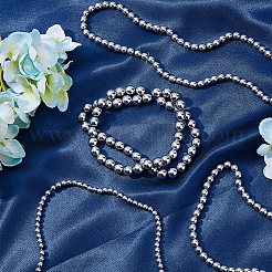 3 Sizes Electroplated Non-magnetic Synthetic Hematite Beads&nbsp;G-FH0001-97