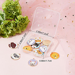 18Pcs 9 Style Alloy Enamel Pendants&nbsp;ENAM-SC0002-92