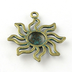 Sun Zinc Alloy Pendants&nbsp;PALLOY-R065-173-LF