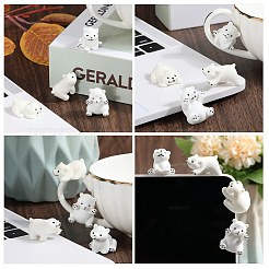 Cute Resin Mini Bear Dashboard Ornament&nbsp;AJEW-CN0003-13