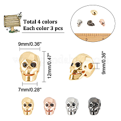 12Pcs 4 Colors Brass Beads&nbsp;FIND-AR0002-34