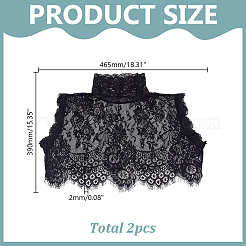 2Pcs Cotton Lace Detachable False Collars&nbsp;AJEW-HY0002-93