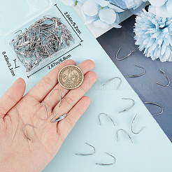 100Pcs 316 Surgical Stainless Steel Earring Hooks&nbsp;STAS-BBC0004-90