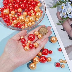 150Pcs 4 Styles ABS Plastic Imitation Pearl Beads&nbsp;OACR-SP0001-68