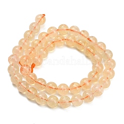 Natural Citrine Beads Strands&nbsp;GG-CBACB71-03-8mm