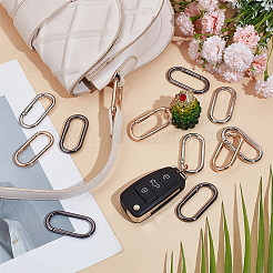 9Pcs 3 Colors Zinc Alloy Spring Gate Rings&nbsp;FIND-OC0013-44