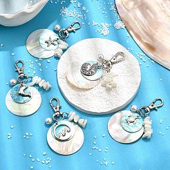 Natural Freshwater Shell Pendant Decorations&nbsp;HJEW-JM03072