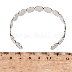 201 Stainless Steel Cuff Bangles for Women&nbsp;BJEW-T024-01A-P