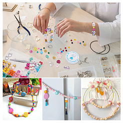 DIY Wood Beaded Bracelets and Keychains Making Kit&nbsp;DIY-PH0008-94