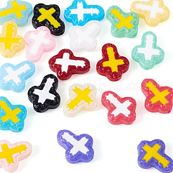 20Pcs 20 Colors Glass Beads Enamel Beads&nbsp;BLOW-TA0001-06