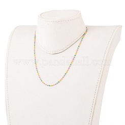 304 Stainless Steel Enamel Link Chain Bracelets & Necklaces Jewelry Sets&nbsp;SJEW-JS01137