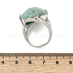 Natural Amazonite Finger Rings&nbsp;RJEW-C154-01K