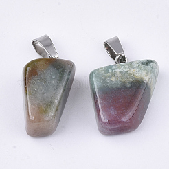 Natural Indian Agate Pendants&nbsp;G-Q996-14