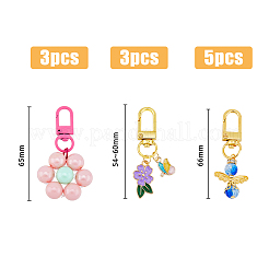 Angel & Flower Pendant Decorations&nbsp;HJEW-FH0001-27
