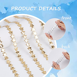 2 Rolls 2 Colors  Cloth Star Lace Trims&nbsp;STIC-GF0001-36