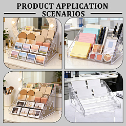 7-Tier Plastic Nail Polish Bottle Organizer Display Risers&nbsp;ODIS-WH0030-345