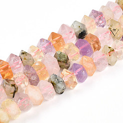 Natural Amethyst & Citrine & Rose Quartz & Prehnite Beads Strands&nbsp;G-N347-09A-12