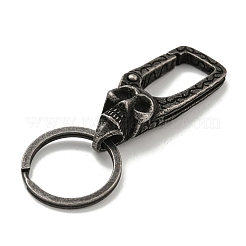 Tibetan Style 316 Surgical Stainless Steel Fittings with 304 Stainless Steel Key Ring&nbsp;FIND-Q101-08AS-04