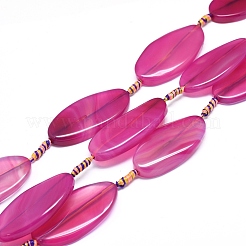 Natural Banded Agate/Striped Agate Beads Strands&nbsp;G-L544-025