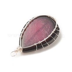 Natural Crackle Agate Pendants&nbsp;PALLOY-JF01526-02