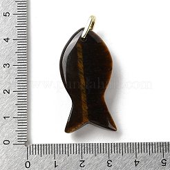 Natural Tiger Eye Pendants&nbsp;G-Z102-02G-01