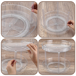 2-Tier Multifunctional Rotating Desktop Plastic Storage Rack&nbsp;ODIS-WH0709-255B