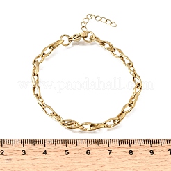 4.5MM 304 Stainless Steel Twisted Oval Link Chain Bracelets for Man and Women&nbsp;SA-CBAB767-17B-G