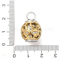 304 Stainless Steel Rhinestone Urn Ashes Pendants&nbsp;STAS-Q327-01