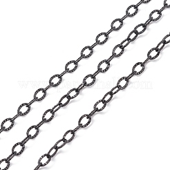 304 Stainless Steel Textured Cable Chains&nbsp;CHS-H007-05EB