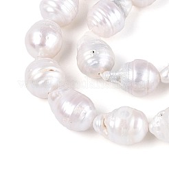 Baroque Natural Nucleated Pearl Keshi Pearl Beads Strands&nbsp;PEAR-S020-F08-01