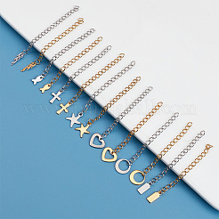 28Pcs 14 Style 304 Stainless Steel Chain Extender&nbsp;STAS-PH0004-70