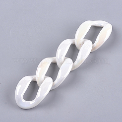 Acrylic Imitation Pearl Linking Rings&nbsp;OACR-S024-49