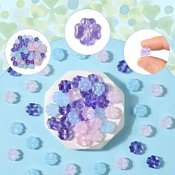20Pcs Transparent Spray Painted Glass Beads&nbsp;GLAA-FS0002-40C