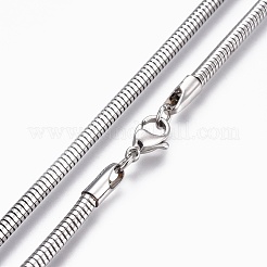 Non-Tarnish 304 Stainless Steel Snake Chain Necklaces&nbsp;NJEW-F248-01C-P