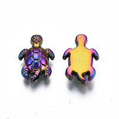 Rack Plating Rainbow Color Alloy Beads&nbsp;PALLOY-S180-333
