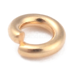 Rack Plating Brass Open Jump Rings&nbsp;KK-O139-18K-G
