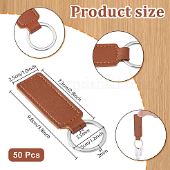 PU Leather Keychains&nbsp;KEYC-WH0038-39