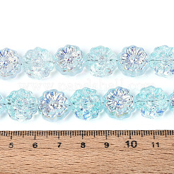 Electroplate Transparent Glass Beads Strands&nbsp;EGLA-N055-01
