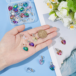 27Pcs 9 Styles AB Color Glass European Dangle Charms&nbsp;PALLOY-AR00048