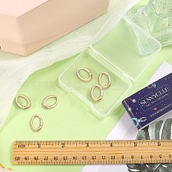 8Pcs Brass Spring Gate Rings&nbsp;KK-SC0003-45