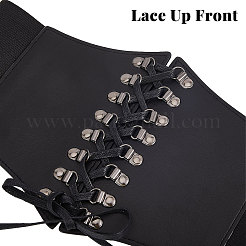 PU Leather Wide Elastic Corset Belts with Alloy Findings&nbsp;AJEW-WH0518-51