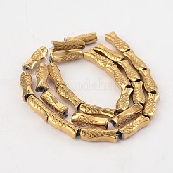 Fish Electroplated Non-magnetic Synthetic Hematite Bead Strands&nbsp;X-G-M232-09G